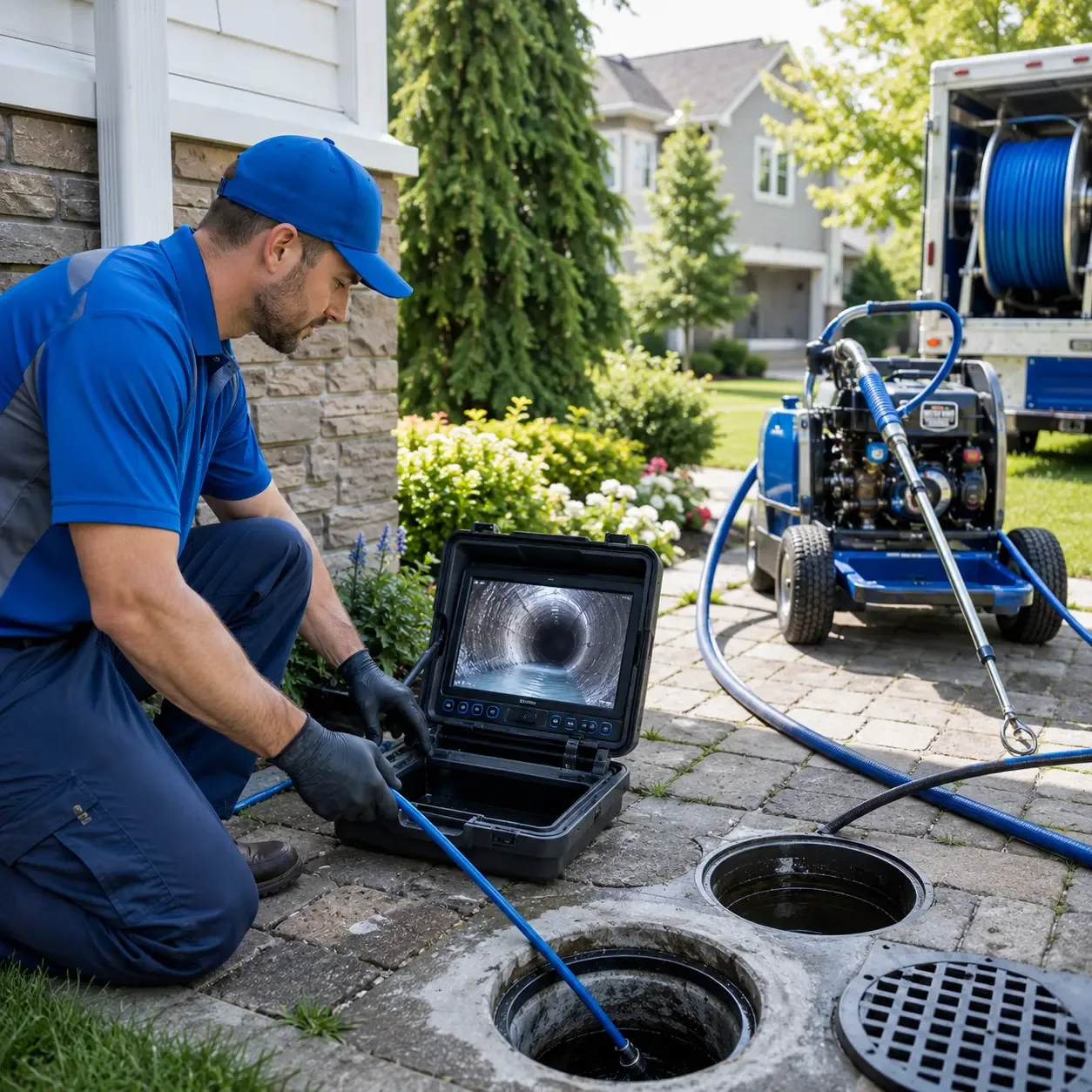 Outdoor drain cleaning professionals serving Banquete, TX
